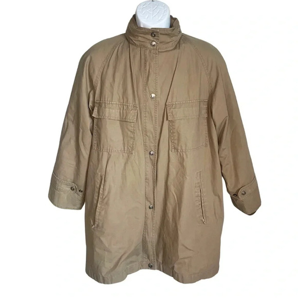 London Fog Outdoor Unlimited Beige Parka Jacket 3M Thinsulate thermal liner 9/10 - Picture 9 of 13